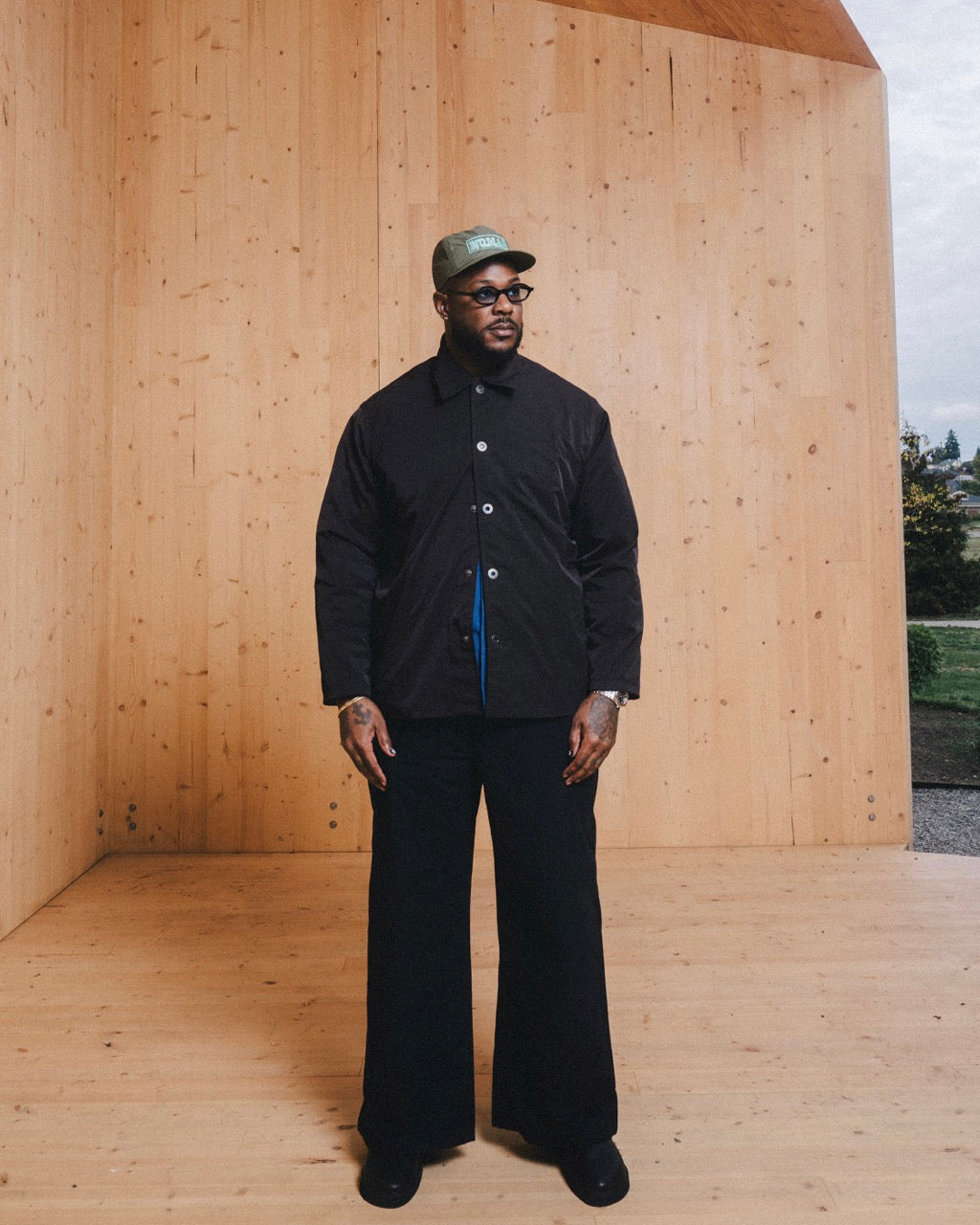 NOMAD OLIVE/TEAL LOGO HAT