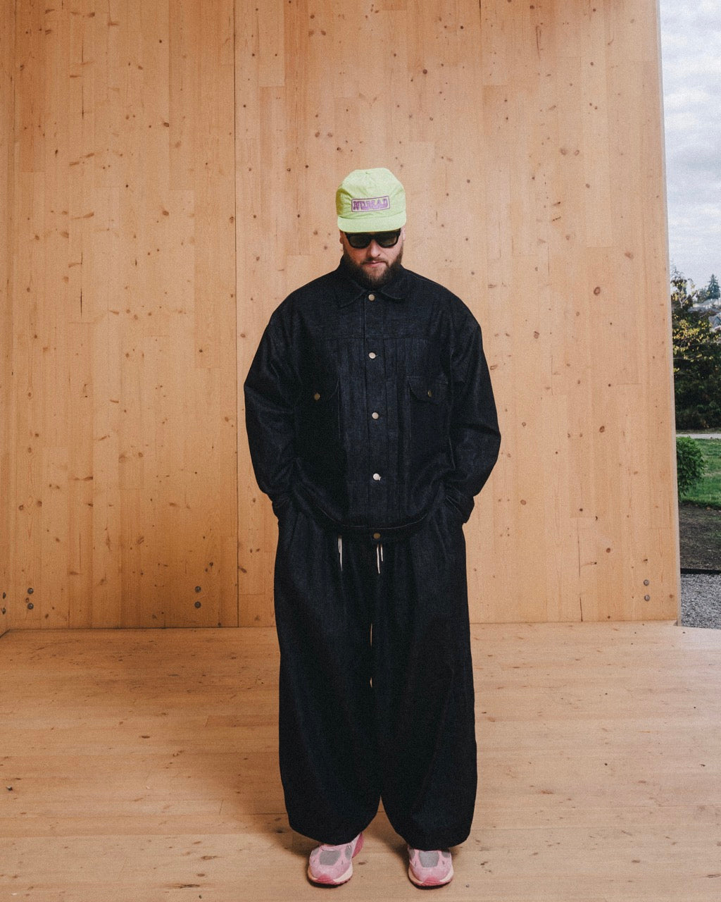 NOMAD LIME/PURPLE LOGO HAT