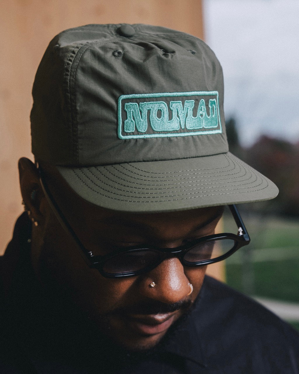 NOMAD OLIVE/TEAL LOGO HAT