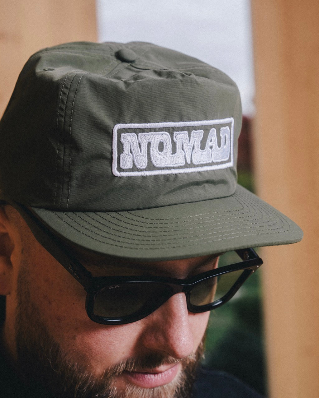 NOMAD OLIVE/WHITE LOGO HAT