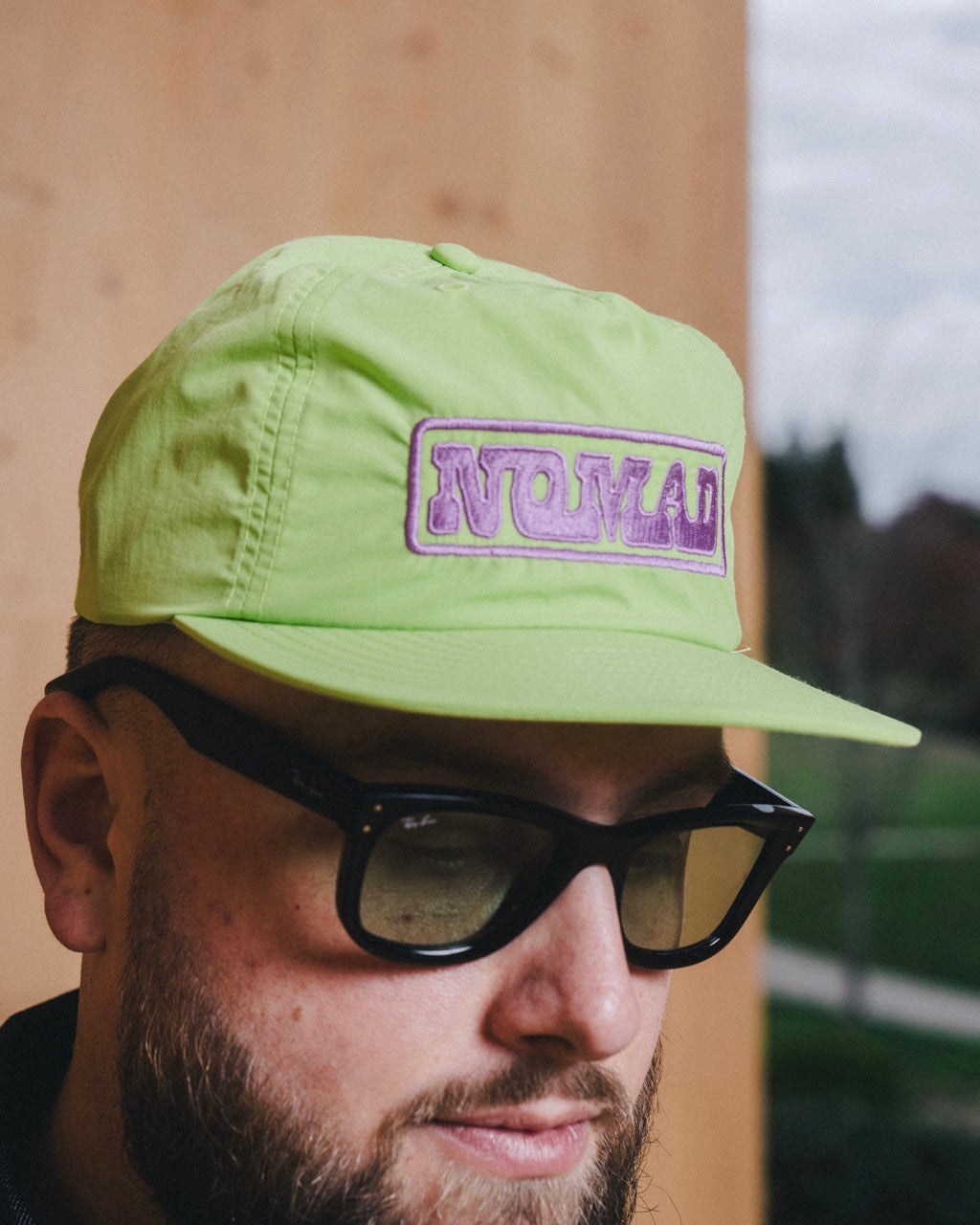 NOMAD LIME/PURPLE LOGO HAT