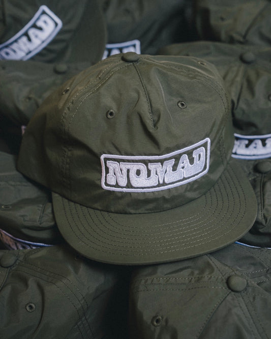 NOMAD OLIVE/WHITE LOGO HAT