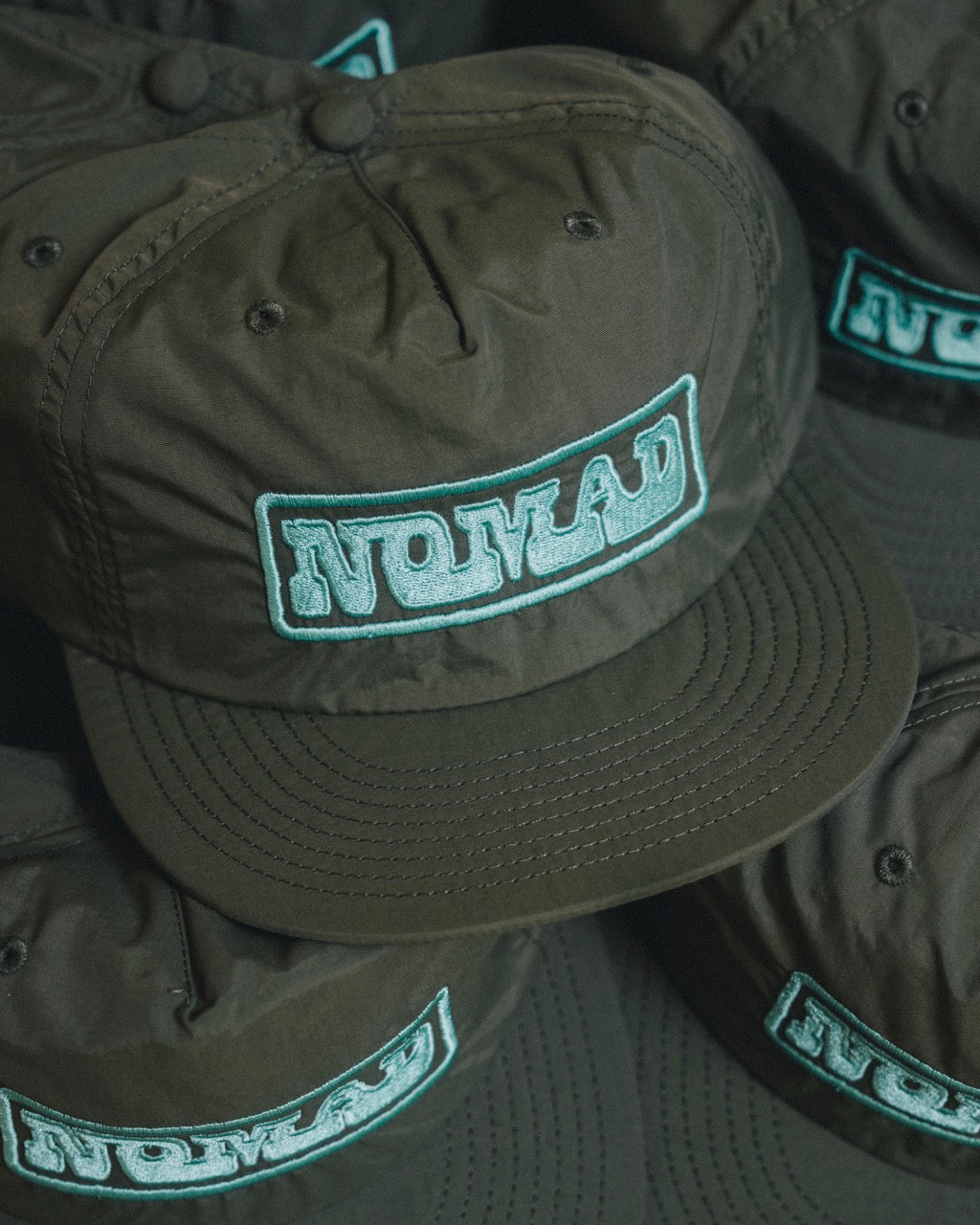 NOMAD OLIVE/TEAL LOGO HAT